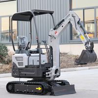 Pengiriman Gratis Crawler Mini Excavator-Peralatan Kebun dan Lanskap Hidrolik dengan Bucket, Disetujui EPA, Mesin Motor Pompa Gear 1-3 Ton