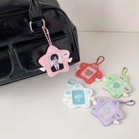 Nuevo Marco de Fotos Acrílico con Estampado de Lazo, Mini Álbum, Lindo Llavero, Mini Marco para Tarjetas Coleccionables, Estrella Rosa, ¡Gran Venta!