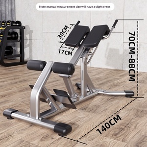 Chaise romaine multifonctionnelle en métal, banc de fitness commercial, hauteur réglable, support dorsal en forme de dos de chèvre, entraînement de pression abdominale - Product Image 2