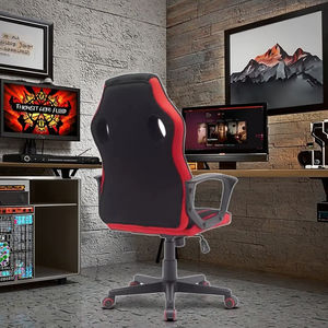 Silla de juego ergonómica para cuero azul gris grande y alto con función plegable, reposabrazos de conexión, silla de ordenador - Product Image 5