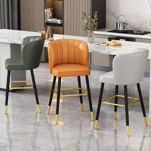 Silla de Bar <span class=keywords><strong>Alta</strong></span> para el Hogar, Estilo Nórdico, Metal, Lujo, Terciopelo Dorado, Cuero, Taburetes Modernos <span class=keywords><strong>y</strong></span> Económicos para Barra de Cocina, Muebles para <span class=keywords><strong>Mesa</strong></span> de Bar - Product Image 5