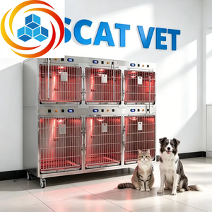 OSCAT 6-door ICU Veterinary Equipment Vet <b>Cage</b> Silent Universal Wheel Waterproof Warm Light Pet Isolation <b>Cage</b> Cats Veterinary - Product Image 1