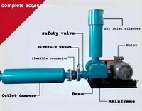 2HP Industrie Rotatif 3 Lobes Mini Racines Air Blower pour Pisciculture Aération