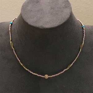 Collana sottile con perline e perline da donna gioielli alla moda da colorare bohémien perline collane sottili Collier - Product Image 6