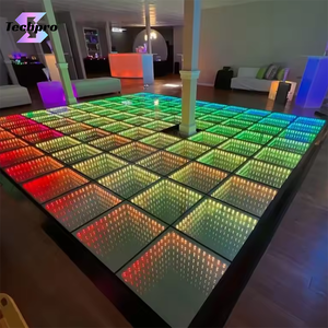Thanh Lịch Xách Tay tương tác LED Dance Floor với Magnetic Panels ánh sáng lên gương cho đám cưới - Product Image 1