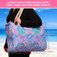 Grand sac de plage imperméable et anti-sable avec fermeture éclair, sac de piscine