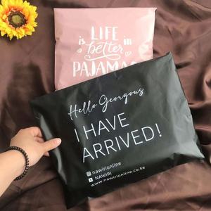 Bolsa de correo blanca con estampado personalizado, bolsa de correo rosa con estampado personalizado - Product Image 4