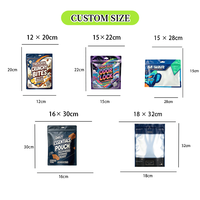 Pochette refermable personnalisée avec fermeture éclair, multi-usages, transparente, réutilisable, pour collations, matériel, accessoires, emballage de vente au détail