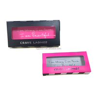 Boîte à cils en carton kraft personnalisée de luxe avec étiquette privée JM-013, emballage pour faux cils