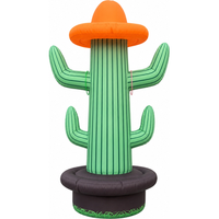 Jeu de lancer d'anneaux gonflable en forme de cactus avec 10 anneaux
