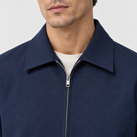 Blouson Bomber Homme Entièrement Zippé avec Poches, Col Rabattu, Manches Longues – Vêtement d'extérieur Décontracté et Habillé pour le Bureau et les Trajets Quotidien