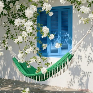 <span class=keywords><strong>Hamaca</strong></span> ligera con borlas nórdicas, Columpio <span class=keywords><strong>de</strong></span> lona grueso duradero para interiores/exteriores para patio, Camping, viajes, venta al por mayor - Product Image 5