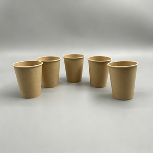 Gobelet en papier kraft écologique jetable, revêtement PE, dimensions personnalisées, impression 0-8 couleurs pour emballage de café, thé, lait et autres boissons - Product Image 1