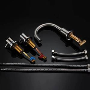 Basin Bathroom Sink Faucet 3 Hole Dual Handle Metered Ceramic Valve Core Modern Design <b>Deck</b> Mount - Product Image 6