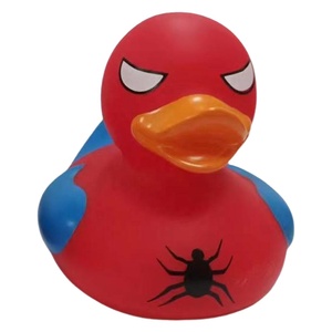 Jouet <span class=keywords><strong>de</strong></span> bain en caoutchouc Spiderman, canard <span class=keywords><strong>de</strong></span> bain en plastique en forme d'animal pour promotion - Product Image 1