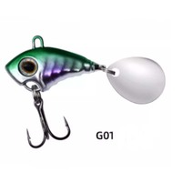 LUTAC Metal MINI VIB Baits Long Casting Whole Treble Hook Spoon Spinner Fishing Lures Hard Lure 30mm/7g