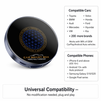 Boîtier AI pour voiture, CarPlay sans fil, Android Auto, sortie 4K, Netflix, YouTube, Spotify, streaming, GPS, WiFi 5G, OEM, garantie d'usine 1 an
