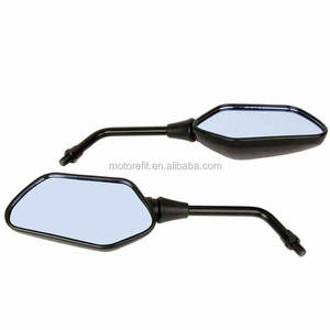 Motorefit Nero Moto Specchi Retrovisori Per Yamaha <span class=keywords><strong>Zuma</strong></span> 50 YW50 Suzuki Kawasaki Universale Del Motociclo Specchi Retrovisori - Product Image 2