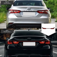 Feux arrière LED à effet écaille de dragon et dentelés, traversant le coffre, pour Toyota Camry 2018-2021, avec clignotants dynamiques