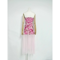 Robe longue sans bretelles pour femme, avec appliques florales en maille, élégante, décontractée, pour les occasions spéciales et quotidiennes, robes décontractées