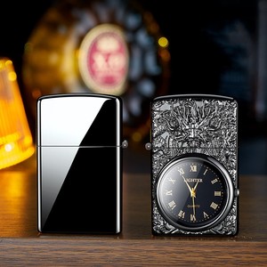 Encendedor USB sin Llama de Aleación de Zinc con Diseño de Velero, Indicador de Batería y Reloj, Venta al por Mayor - Product Image 4