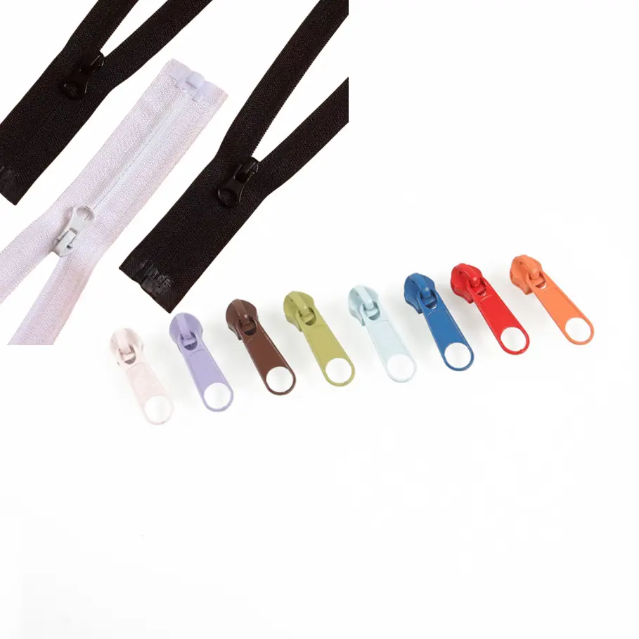 High Design 3# 5# 8# Zipper Pulls Custom Metal Colorful Zipper Slider For Nylon Zipper