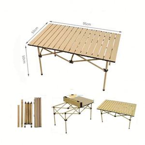 Table de pique-nique pliante légère en acier au carbone pour l'extérieur, le jardin et le camping - Product Image 1