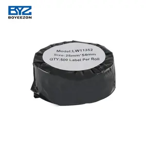 LW-11352 preto na etiqueta branca do endereço compatível dymo LW adesivo papel