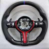 Volant sport en cuir perforé en fibre de carbone à 3 branches pour Série 3 F10 F30 F90 F01 F12 M3 M6 E90 Z4 X1 X6, vente chaude