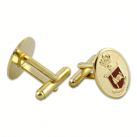 Boutons de manchette personnalisables en alliage de zinc, laiton, fer, dorés, gravés à l'estampe, électroplaqués, émail souple, design gratuit, unisexe, pour fête d'anniversaire