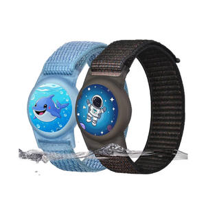 Correa de Muñeca Transpirable de Nailon para <span class=keywords><strong>Apple</strong></span> <span class=keywords><strong>Airtag</strong></span>, Correa Ajustable Estilo Reloj para Niños y Ancianos, Funda Protectora Antipérdida - Product Image 1