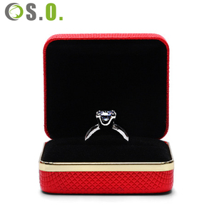 Custom Logo Luxury Leather Jewellery Box Rectangle <b>Storage</b> Organizer for Wedding <b>Ring</b> Necklace Personalized Gift Case Packaging - Product Image 2