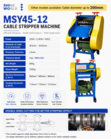Machine à dénuder les câbles usagés automatique de haute qualité SHINEWORLD, machine à dénuder les fils de cuivre usagés, en promotion