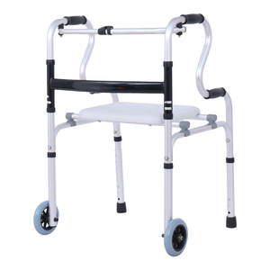 <b>Walker</b> With Wheels Anti Slip Seat For <b>Elderly</b> Lower Limb Rehabilitation Assistance - Product Image 5