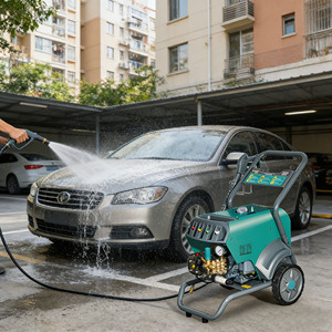 เครื่องฉีดน้ำแรงดันสูงแบบน้ำเย็น รุ่นใหม่ 2600PSI AC 120-380V 5.5KW 180บาร์ 2.5-3.0 แกลลอนต่อนาที สำหรับงานหนัก ใช้งานได้หลากหลาย เหมาะสำหรับฟาร์มและเชิงพาณิชย์ - Product Image 1