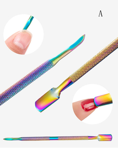 Envío rápido de acero inoxidable de la cutícula Trimmer removedor de manicura pedicura removedor de esmalte de herramientas de uñas cutícula empujador y cortador - Product Image 4