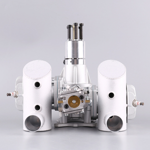 Motor DLE120, Modelo DLE 120, Dos Cilindros, Dos Tiempos, Escape Lateral, Refrigeración por Aire Natural, Arranque Manual, Cilindrada de 120cc, DLE - Product Image 2