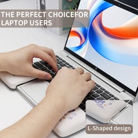Protection d'angle pour PC, petit tapis de jeu personnalisé pour bureau, une paire de tapis de souris gaming gris pour ordinateur portable avec coussin en mousse à mémoire de forme, en stock pour le bureau et la maison