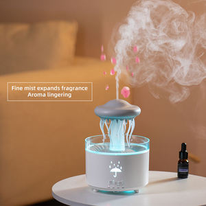 Nueva Lámpara Nocturna LED con Forma de Medusa y Nube de Lluvia, Difusor de Aroma, Humidificador Ultrasónico, Control Remoto, <span class=keywords><strong>Cascada</strong></span> de Plástico para el Hogar - Product Image 1
