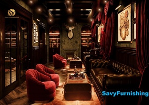 Design d'intérieur de <span class=keywords><strong>bar</strong></span> classique, mobilier de salon moderne de type <span class=keywords><strong>speakeasy</strong></span>, comptoir de <span class=keywords><strong>bar</strong></span> en bois, canapé et fauteuil vintage pour salon - Product Image 5