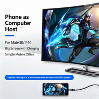 Cable USB C a HDTV 4K 60Hz, Adaptador de Duplicación USB C a HDTV para Computadoras Portátiles, Teléfonos, Conexión a TV, Monitor, Proyector