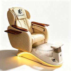 Luxury Nail Salon airbag Massage Pedicure Chair Fiberglass Base with <b>Lighting</b> Electric Washing Foot <b>Bath</b> Spa Pedicure Chairs - Product Image 6