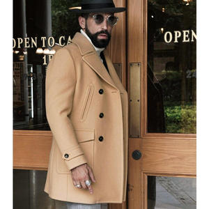 Personalización Otoño Invierno Color sólido Moda casual Doble botonadura Largo <span class=keywords><strong>Caqui</strong></span> Negro Gris Abrigo de <span class=keywords><strong>hombre</strong></span> <span class=keywords><strong>Parka</strong></span> - Product Image 1