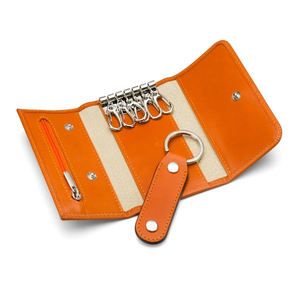 Cartera Compacta, Abierta, Corta y Elegante de Cuero Unisex con Llavero, Personalizable, de Alta Calidad, OEM, ODM, Venta al Por Mayor - Product Image 6