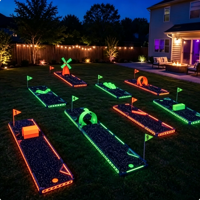 Kit de simulation de golf LED d'extérieur PGM, tapis de simulation de golf mobile pour sports d'intérieur et installations de parcs d'attractions