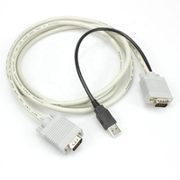Kabel KVM USB VGA 15-Pin Male to Male 5M untuk Adaptor Monitor DB15 Switch Mt Viki dengan Pelindung Kepadatan Tinggi