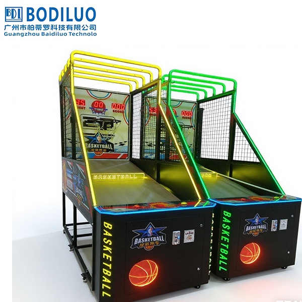 Cheap Metal Indoor/Outdoor Coin-Operated Basketball Arcade Shooting Game Machine English Language Sports Entertainment Box