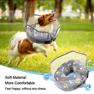 <span class=keywords><strong>Collar</strong></span> de cono de perro suave inflable de recuperación de mascotas isabelinas para perros y gatos cómodos ajustables para después de la cirugía - Product Image 2