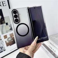 Samsung Z Fold 8 Ultra 8 7 6 5 için Lüks Gradyan Renkli Şeffaf Manyetik Telefon Kılıfı, Darbeye Dayanıklı Sert PC Arka Kapak