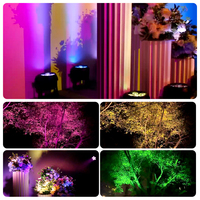 Projecteurs LED PAR 6x20W RGBWAUV 6-en-1 à piles IP65 avec télécommande WiFi IR pour DJ, scène et fêtes